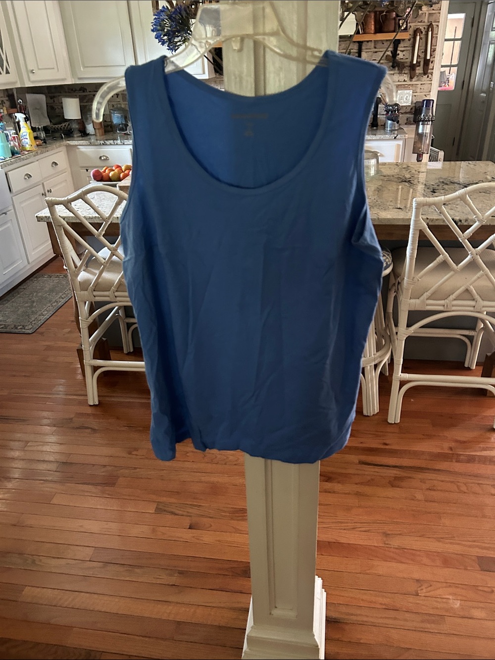 Woman Within Blue Scoop Neck Tank Top